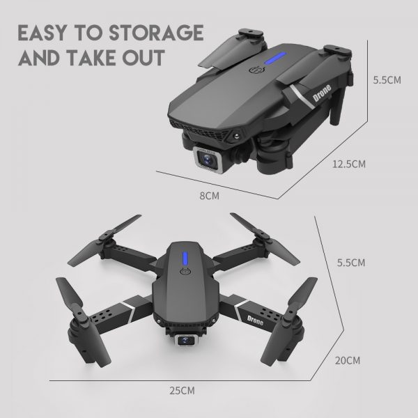 LSRC 2021 New Quadcopter Drone E525 HD 4K 1080P Camera and WiFi FPV HeightKeeping RC Foldable Quadcopter Dron Toy Gift