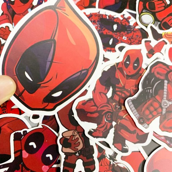 10/35Pcs Disney Marvel Superhero Deadpool Stickers The Avengers Guitar Luggage Waterproof Sticker Skateboard Laptop Stikers Toys