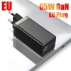 65W Quik Charge 3.0 USB Fast Charging PD GaN Charger For iPhone Xiaomi Huawei Samsung Mobile Phone Laptop Tablet Charge Adapter