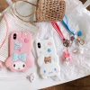 Hot Lovely 3D lanyard Cute doll soft silicone phone case for apple iphone X XR XS MAX 6 7 8 plus dog funda cover coque