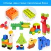 Kids Activity Table With 128 PCS Big Building Blocks Compatible Dupoled Educational Children Table Large Block Toys For Girl Boy