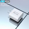 For Iphone 12 Pro Charger 20W PD Usb C Quick Charger Adapter for IPhone 12 Mini 12Pro Max 11 Samsung Type C Chargers Portable EU