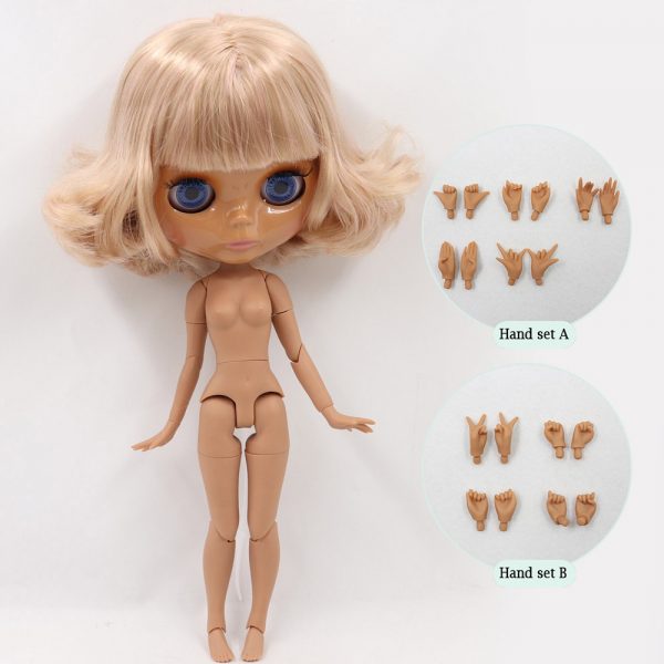 ICY DBS Blyth doll No.2 WHITE and Black skin joint body oily straight hair 1/6 BJD special price toy gift