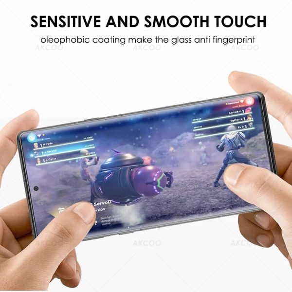 Akcoo Note 10 Plus Tempered Glass Screen Protector fingerprint unlock for Samsung Galaxy Note 10 UV Glass Screen film full Cover