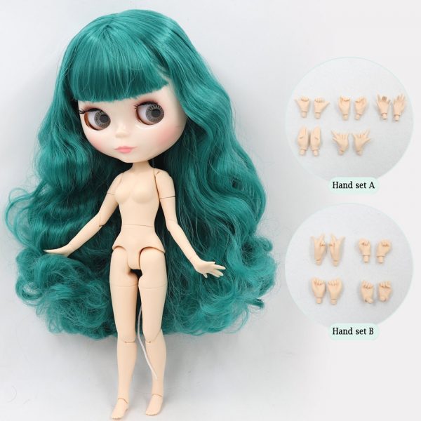 ICY DBS Blyth doll No.2 WHITE and Black skin joint body oily straight hair 1/6 BJD special price toy gift