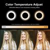 26CM LED Selfie Ring Light Multi-Function Dimmable Ring Light For Cell Phone Holder Camera Live Video Stream Makeup Youtube