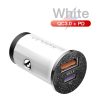 KUULAA Mini USB Car Charger Quick Charge 4.0 PD 3.0 36W Fast Charging Charger For iPhone Huawei Xiaomi Mi Type C Mobile Phone