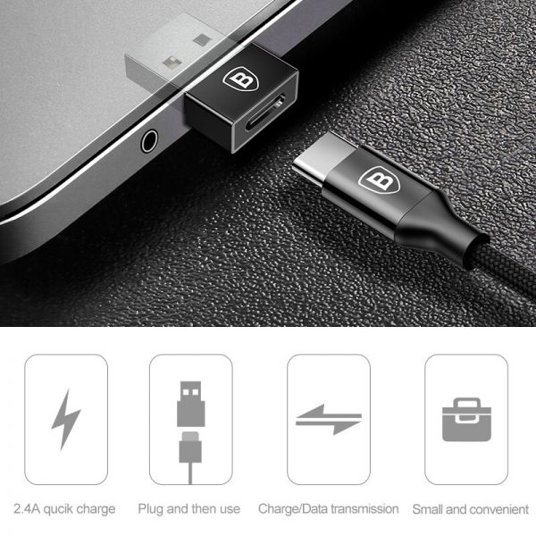 Baseus USB to USB Type C OTG Adapter USB-C Converter Type-c Adapter For Samsung S20 Xiaomi Mi 9t Oneplus 7 6t USB OTG Connector