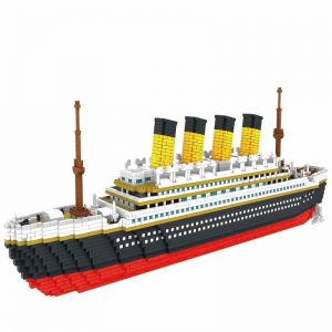 BIG 3800 Pcs Building Block Titanic Cruise Ship Model Boat DIY Assemble Building Diamond Blocks Model Classical Brick Toys