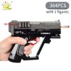 HUIQIBAO 364PCS Technic Wandering Earth Signal Gun Building Blocks Set DIY Shooting Game Bricks City Toys For Children Kids