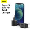 Baseus PD 20W Quick Charge QC3.0 QC USB Type C Fast Charging Charger For iPhone 12 Pro Samsung Xiaomi Wall Mobile Phone Charger