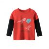 New Spring Children's clothing boy T-shirt wholesale big dinosaur pattern baby clothing mother kids clothes with 100% cotton T