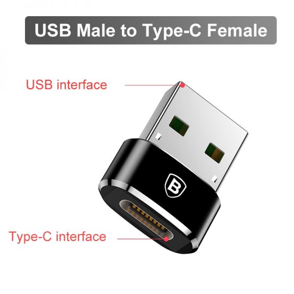 Baseus USB To Type C OTG Adapter USB USB-C Male To Micro USB Type-c Female Converter For Macbook Samsung S20 USBC OTG Connector