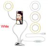 2020 Selfie Ring Light With Flexible Mobile Phone Holder Lazy Bracket Desk Lamp LED For Youtube Live Stream Office Kitchen Stand