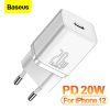 Baseus PD 20W Quick Charge QC3.0 QC USB Type C Fast Charging Charger For iPhone 12 Pro Samsung Xiaomi Wall Mobile Phone Charger