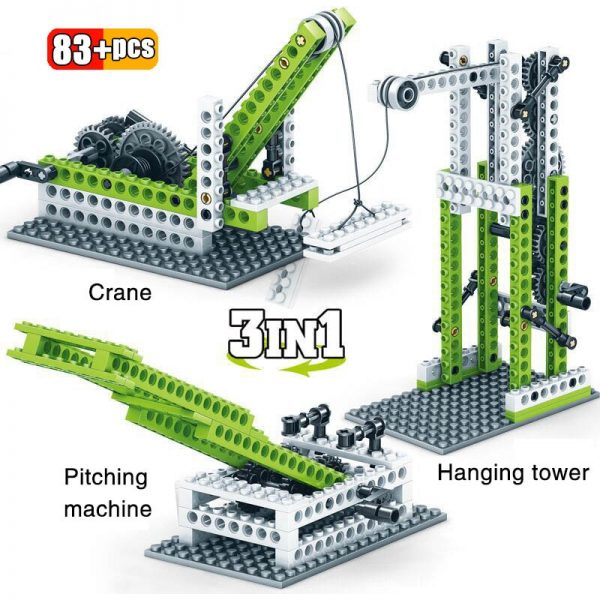 Mechanical Gear Technic Building Blocks Engineering Children's Science Educational STEM Toys 3IN1 Building Blocks Kid Brick Toys