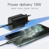 KUULAA PD Charger USB C 18W QC 4.0 For Xiaomi Remi Note 9 8 7 Fast Charger USB Type C Phone Charger For iPhone 11 Pro Max XS XR