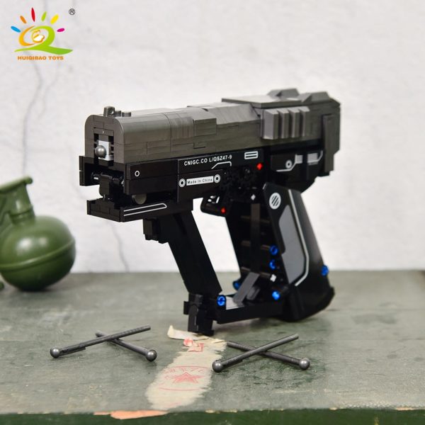 HUIQIBAO 364PCS Technic Wandering Earth Signal Gun Building Blocks Set DIY Shooting Game Bricks City Toys For Children Kids