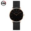 Ins Hot 1 Set Brand Wristwatches & Bracelet Japan Quartz Movt Ladies Waterproof Rose Gold Simple Stainless Steel Women Watches