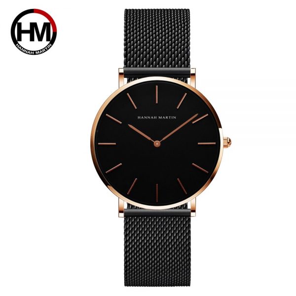 Ins Hot 1 Set Brand Wristwatches & Bracelet Japan Quartz Movt Ladies Waterproof Rose Gold Simple Stainless Steel Women Watches