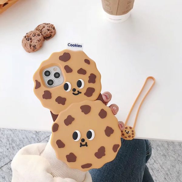 Hot Korea 3D Chocolate cookies soft silicon cover case for apple iphone 6 6S 7 8 plus 8plus 11 Pro X XS XR MAX phone coque capa