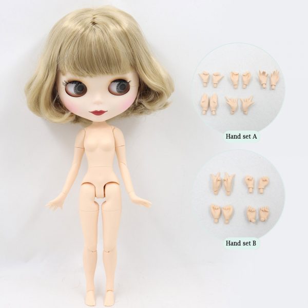 ICY DBS Blyth doll No.2 WHITE and Black skin joint body oily straight hair 1/6 BJD special price toy gift