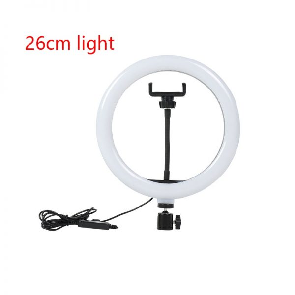 26CM LED Selfie Ring Light Multi-Function Dimmable Ring Light For Cell Phone Holder Camera Live Video Stream Makeup Youtube