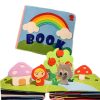 Rainbow 3D Baby Cloth Book Practice Hand Early Learning Education Quiet Book Soft Washable Unfold Parent-Child Interaction Book