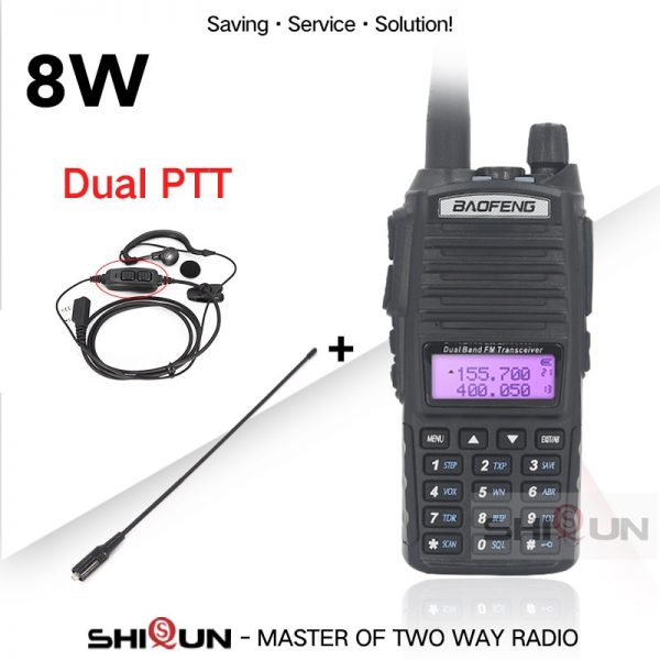 Upgrade BaoFeng UV-82 8W Optionl 5W Baofeng UV 82 Walkie Talkie 10 KM Baofeng 8W Ham Radio 10KM Dual PTT 82HP UV-9R GT-3TP UV-5R