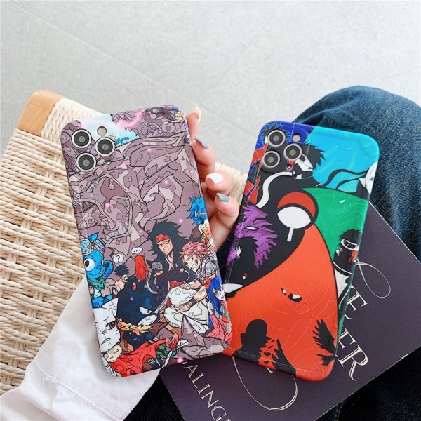 Hot Anime NARUTO Kurama Demon Slayer Fairy Tail Phone Case for iphone 12 11 Pro X Xs Max XR 7 8 Plus SE2 Silicon Soft Cover