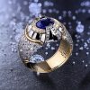 Party Men Rings Creative Watch Shaped Two Tone Design Rings For Men Wedding Ring With Size 6-10 Male Jewelry Wholesale