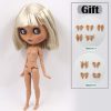 ICY DBS Blyth doll No.2 WHITE and Black skin joint body oily straight hair 1/6 BJD special price toy gift