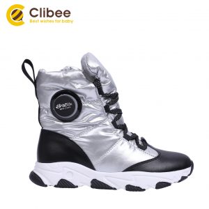 CLIBEE Boys Girls Outdoor Snow Boots Winter Waterproof Slip Resistant Cold Weather Shoes Children's Warm Hiking Trekking Shoes