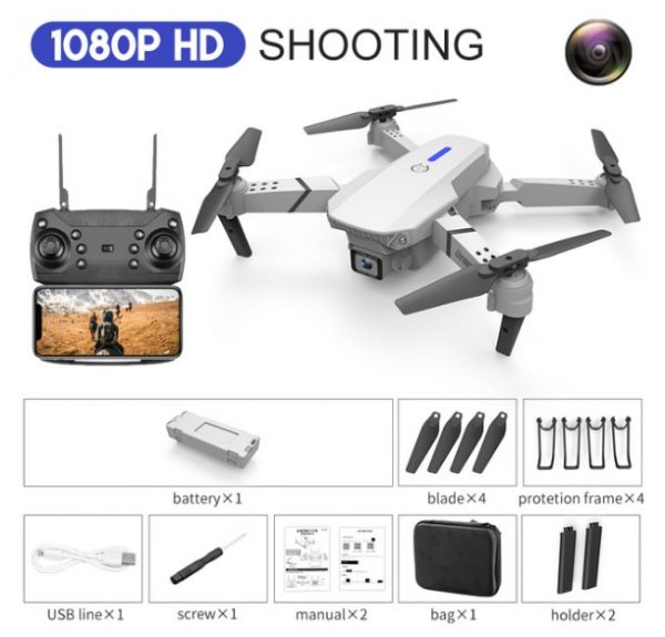 LSRC 2021 New Quadcopter Drone E525 HD 4K 1080P Camera and WiFi FPV HeightKeeping RC Foldable Quadcopter Dron Toy Gift