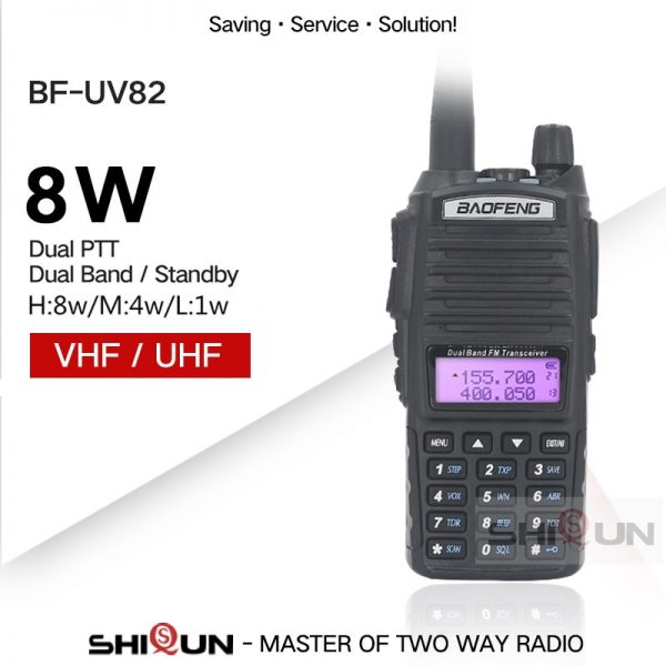 Upgrade BaoFeng UV-82 8W Optionl 5W Baofeng UV 82 Walkie Talkie 10 KM Baofeng 8W Ham Radio 10KM Dual PTT 82HP UV-9R GT-3TP UV-5R