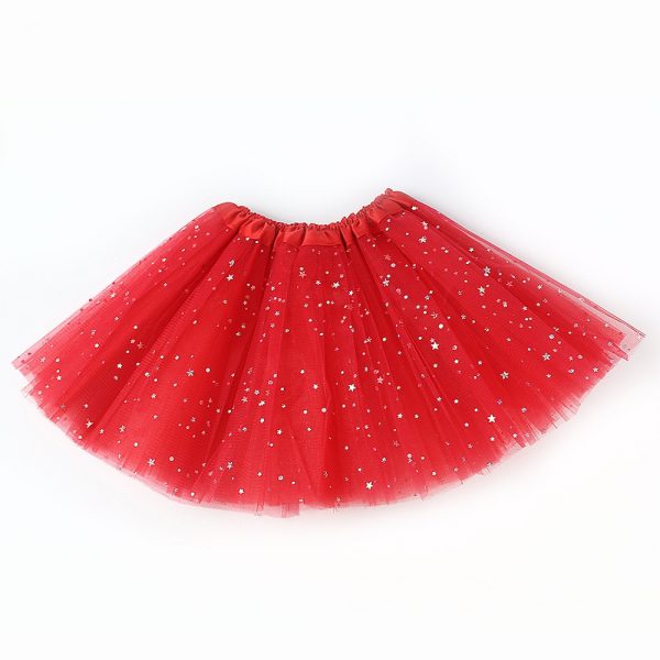 3-layer Purple Kids Girl Skirt 2020 Fashion Baby Girl School Shiny Mini Tutu Skirts Black Pink for 2-8 Years Chlidren Clothes