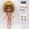 ICY DBS Blyth doll No.2 WHITE and Black skin joint body oily straight hair 1/6 BJD special price toy gift