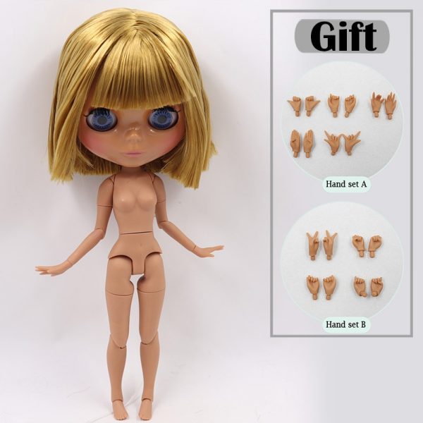 ICY DBS Blyth doll No.2 WHITE and Black skin joint body oily straight hair 1/6 BJD special price toy gift