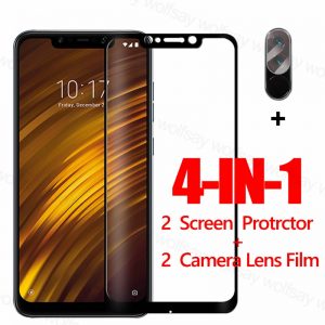 Full Glue Screen Protector For Xiaomi Pocophone F1 Glass For Poco M3 X3 F2 M2 Pro Tempered Glass Protective Phone Film Poco F1