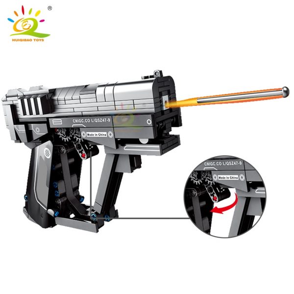 HUIQIBAO 364PCS Technic Wandering Earth Signal Gun Building Blocks Set DIY Shooting Game Bricks City Toys For Children Kids