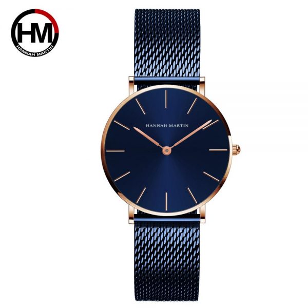 Ins Hot 1 Set Brand Wristwatches & Bracelet Japan Quartz Movt Ladies Waterproof Rose Gold Simple Stainless Steel Women Watches