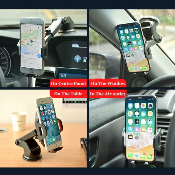 2020 New Long Arm Sucker Gravity Car Mobile Phone Holder Stand Universal Dashboard Clip Support For iPhone 11 PRO Accessories