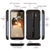 Original HOMTOM HT80 IP68 Waterproof Smartphone 4G LTE Android 10 5.5" 18:9 HD+ MT6737 NFC Wireless charge SOS Mobile phone