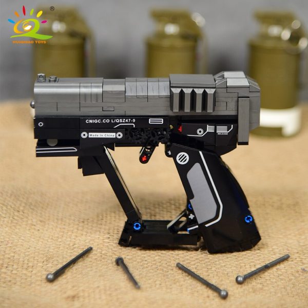 HUIQIBAO 364PCS Technic Wandering Earth Signal Gun Building Blocks Set DIY Shooting Game Bricks City Toys For Children Kids