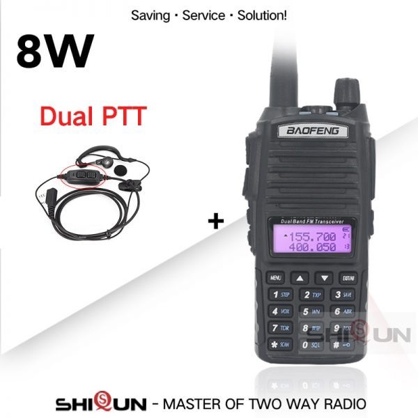 Upgrade BaoFeng UV-82 8W Optionl 5W Baofeng UV 82 Walkie Talkie 10 KM Baofeng 8W Ham Radio 10KM Dual PTT 82HP UV-9R GT-3TP UV-5R