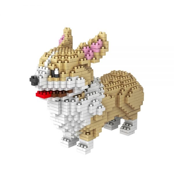 Cute Dog Building Blocks Mini Diamond Particles Blocks Bricks Husky Keji Teddy Puppy Compatible Creative DIY Children Toys Block