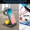 Wireless Charger Samsung 3 in 1 10W Fast Charging Qi-Certified, Compatible Samsung S10/ S10+ Airpods, Galaxy Watches Galaxy buds