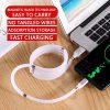 Magic Rope USB-C Magnetic Cable Type C USB Cable 4A Phone Fast Charging Data Sync Cord For Samsung A51 S10 S20 Charging Cable