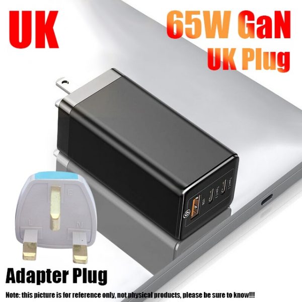 65W Quik Charge 3.0 USB Fast Charging PD GaN Charger For iPhone Xiaomi Huawei Samsung Mobile Phone Laptop Tablet Charge Adapter