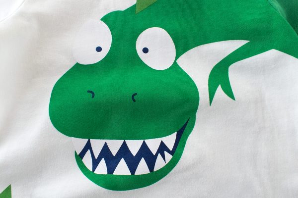 New Spring Children's clothing boy T-shirt wholesale big dinosaur pattern baby clothing mother kids clothes with 100% cotton T